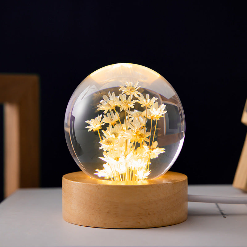 Crystal Flower Lamp