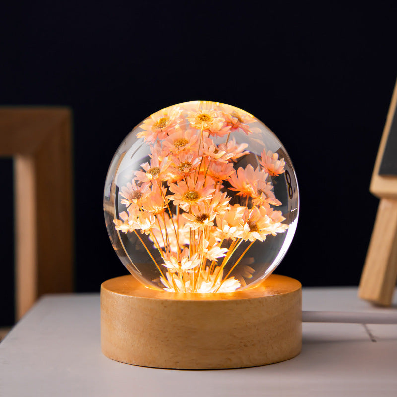 Crystal Flower Lamp